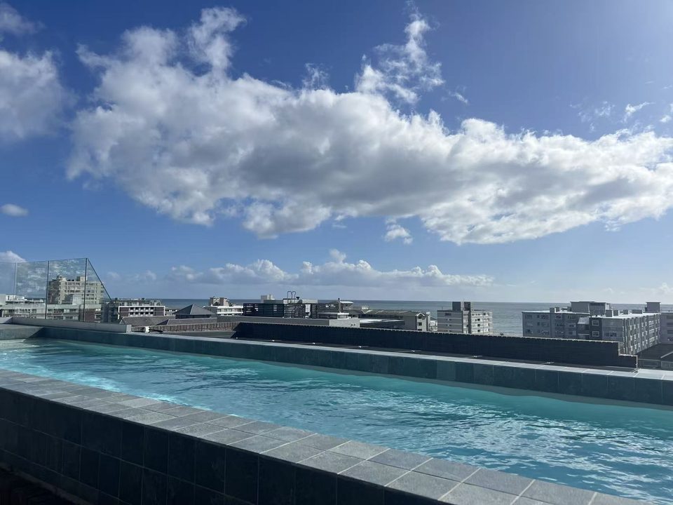 Rooftop pool looking out to the Atlantic